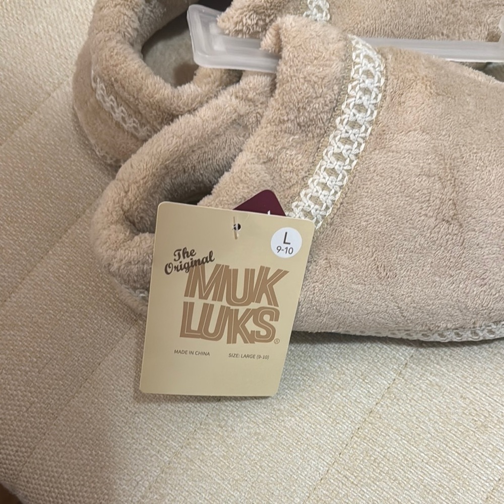 Muk Luks Beige Women's Slippers - Picture 2 of 4